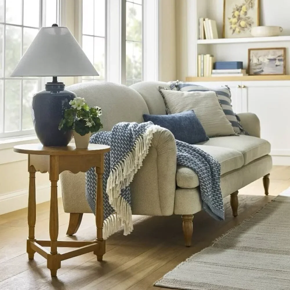 Scalloped Accent Table Light Oak -‎ Threshold Studio McGee - Target 2025 NIB